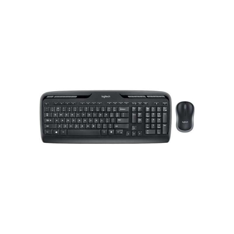 Pacchetto tastiera multimediale wireless Logitech MK330 + mouse 3 pulsanti - Uso ambidestro - Colore nero Pacchetto tastiera multimediale wireless Logitech MK330 + mouse 3 pulsanti - Uso ambidestro - Colore nero