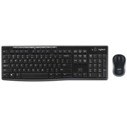 Logitech MK270 Pack Tastiera multimediale USB wireless + Mouse 1000 dpi 3 pulsanti - Uso ambidestro - Colore nero