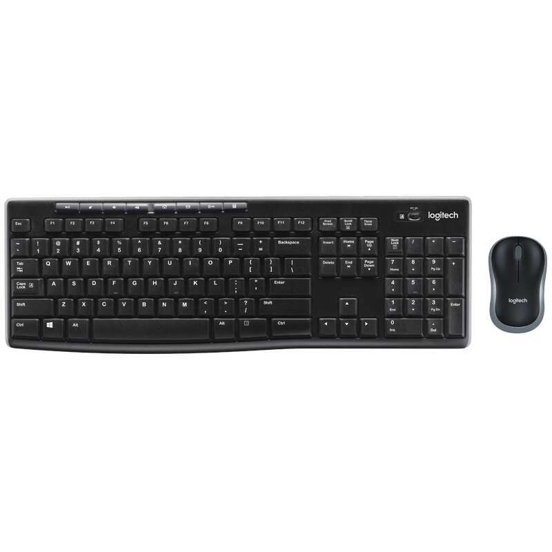 Logitech MK270 Pack Tastiera multimediale USB wireless + Mouse 1000 dpi 3 pulsanti - Uso ambidestro - Colore nero Logitech MK270 Pack Tastiera multimediale USB wireless + Mouse 1000 dpi 3 pulsanti - Uso ambidestro - Colore nero