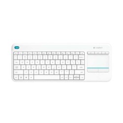 Logitech K400 Plus Tastiera wireless touchpad - PC, TV - Bianca