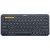 Tastiera wireless Bluetooth Logitech K380 - Fino a 3 dispositivi contemporaneamente - Colore grigio scuro