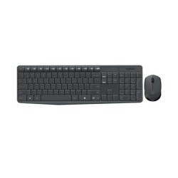 Logitech MK235 Pack Inalambrico Teclado + Raton 3 Botones - Uso Ambidiestro - Color Negro