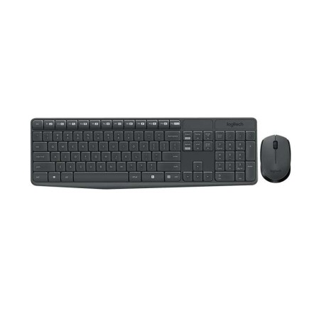 Logitech MK235 Pack Inalambrico Teclado + Raton 3 Botones - Uso Ambidiestro - Color Negro