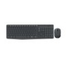 Pacchetto tastiera + mouse wireless Logitech MK235 3 pulsanti - Uso ambidestro - Colore nero