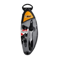 Bic Exact Compas para Portaminas o Lapiz - Cuerpo de Metal Negro o Rojo Aleatorio