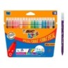 Confezione da 18 pennarelli Bic Kids Couleur - Punta Media - Lavabili - Colori Assortiti