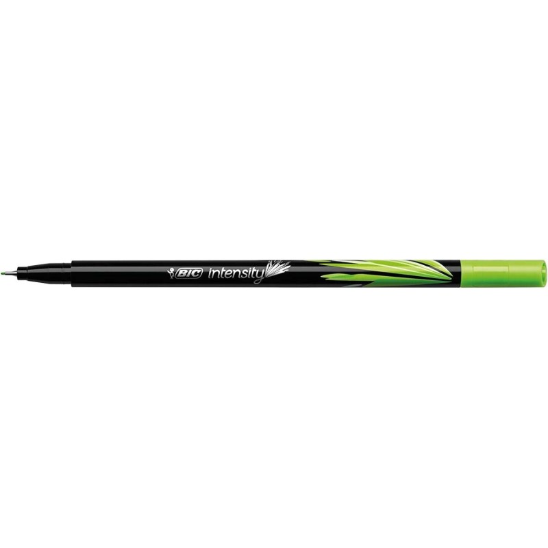 Bic Intensity Fine Rotulador de Punta Fina de 0.8mm - Trazo de 0.4mm - Tinta con Base de Agua - Color Verde Lima Bic Intensity Fine Rotulador de Punta Fina de 0.8mm - Trazo de 0.4mm - Tinta con Base de Agua - Color Verde Lima