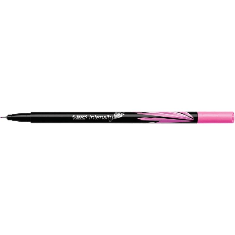 Pennarello Punta Fine Bic Intensity Fine da 0,8 mm - Tratto 0,4 mm - Inchiostro a base acqua - Colore rosa 12pz 12pz Pennarello Punta Fine Bic Intensity Fine da 0,8 mm - Tratto 0,4 mm - Inchiostro a base acqua - Colore rosa 12pz 12pz