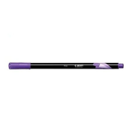 Bic Intensity Fine Rotulador de Punta Fina de 0.8mm - Trazo de 0.4mm - Tinta con Base de Agua - Color Morado