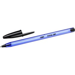 Penne a sfera morbide Bic Cristal - Punta media da 1,2 mm - Tratto 0,45 mm - Scrittura fluida - Colore nero 50pz 50pz
