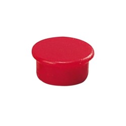 Dahle 95513 Confezione da 10 magneti per lavagna - Diametro 13 mm - Colore rosso
