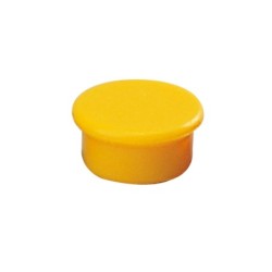 Dahle 95513 Confezione da 10 magneti per lavagna - Diametro 13 mm - Colore giallo