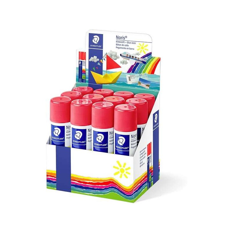 Staedtler Noris Espositore da 12 Colla Stick 40gr - Senza Solventi - Uso Scolastico - Colla Carta, Cartone, Tessuto, ecc. Staedtler Noris Espositore da 12 Colla Stick 40gr - Senza Solventi - Uso Scolastico - Colla Carta, Cartone, Tessuto, ecc.