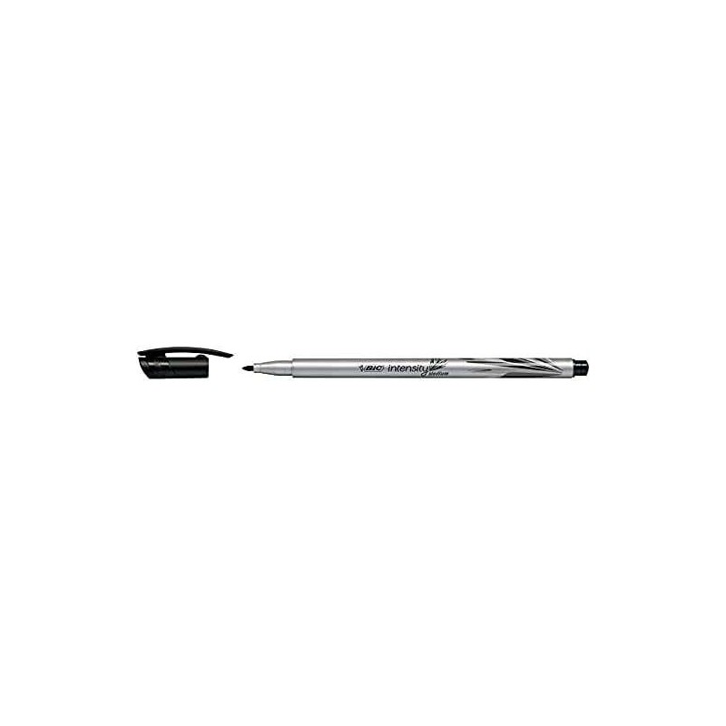 Bic Intensity Medium Rotulador de Punta Media de 0.8mm - Tinta con Base de Agua - Color Negro Bic Intensity Medium Rotulador de Punta Media de 0.8mm - Tinta con Base de Agua - Color Negro