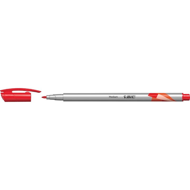Bic Intensity Medium Rotulador de Punta Media de 0.8mm - Tinta con Base de Agua - Color Rojo Bic Intensity Medium Rotulador de Punta Media de 0.8mm - Tinta con Base de Agua - Color Rojo