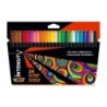 Bic Intensity Pack de 24 Rotuladores - Punta 0.9mm - Tinta con Base de Agua Lavable - Colores Surtidos