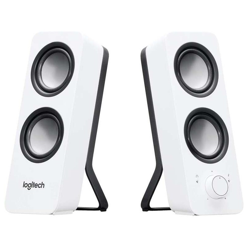 Altoparlanti multimediali stereo Logitech Z200 da 10 W - Ingresso jack da 3,5 mm - Cavo da 1,80 m - Colore bianco Altoparlanti multimediali stereo Logitech Z200 da 10 W - Ingresso jack da 3,5 mm - Cavo da 1,80 m - Colore bianco