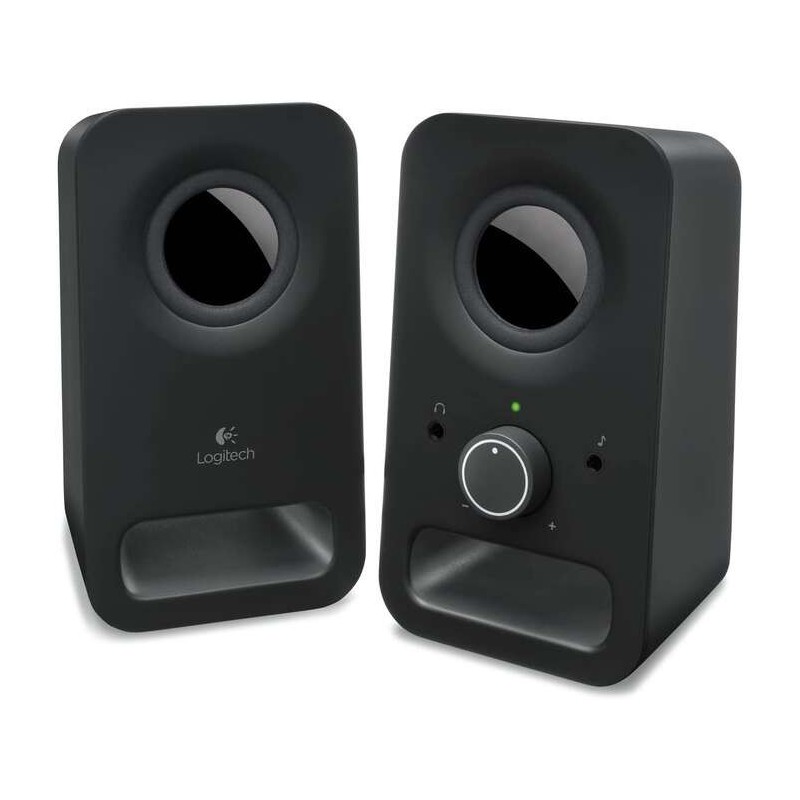 Altoparlanti multimediali Logitech Z150 2.0 6W - Ingresso jack da 3,5 mm - Jack per cuffie - Cavo da 1,80 m - Colore nero Altoparlanti multimediali Logitech Z150 2.0 6W - Ingresso jack da 3,5 mm - Jack per cuffie - Cavo da 1,80 m - Colore nero
