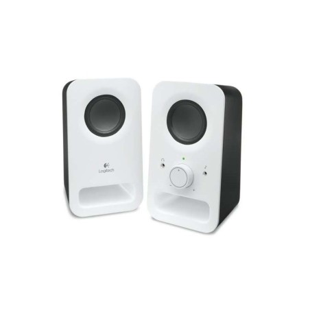 Logitech Z150 Altavoces Multimedia 2.0 6W - Entrada Jack 3.5mm - Toma de Auriculares - Cable de 1.80m - Color Blanco