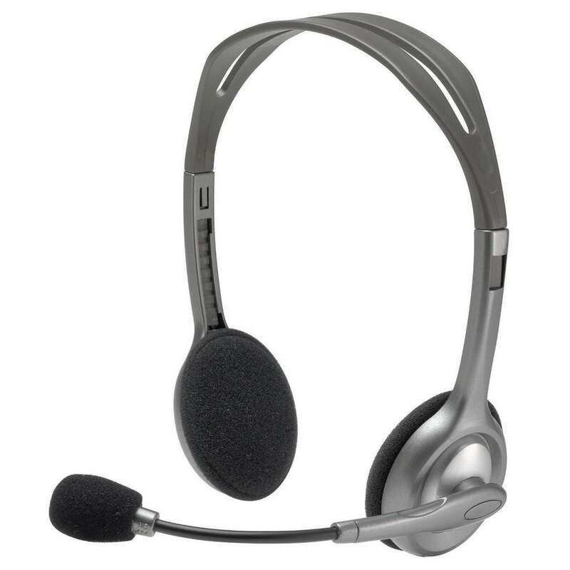 Cuffie stereo Logitech H110 con microfono pieghevole - Archetto regolabile - Jack da 3,5 mm - Cavo da 1,80 m - Colore grigio Cuffie stereo Logitech H110 con microfono pieghevole - Archetto regolabile - Jack da 3,5 mm - Cavo da 1,80 m - Colore grigio