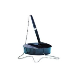 Penna a sfera Fellowes con base - Base pesante antiscivolo - Catena antifurto da 520 mm - Colore inchiostro blu
