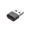 Logitech Zone Wired Adaptador de USB-A a USB-C - Compatible con Logitech Zone Wired - Color Negro