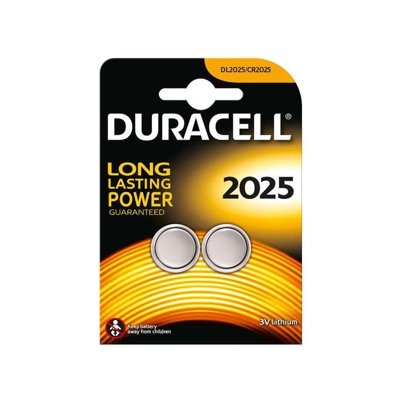 Duracell DL2025B2 Pila de Boton de Litio CR2025 3V (2 unidades)