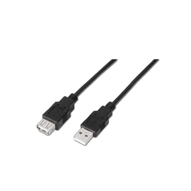 Aisens Cable Extension USB 2.0 - Tipo A Macho a Tipo A Hembra - 3.0m - Color Negro