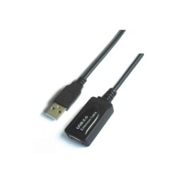 Cavo prolunga USB 2.0 Aisens con amplificatore - Tipo A maschio a tipo A femmina - 5,0 m - Colore nero