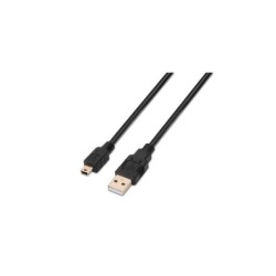 Cavo USB 2.0 Aisens - Tipo A maschio a Mini B maschio - 3,0 m - Colore nero