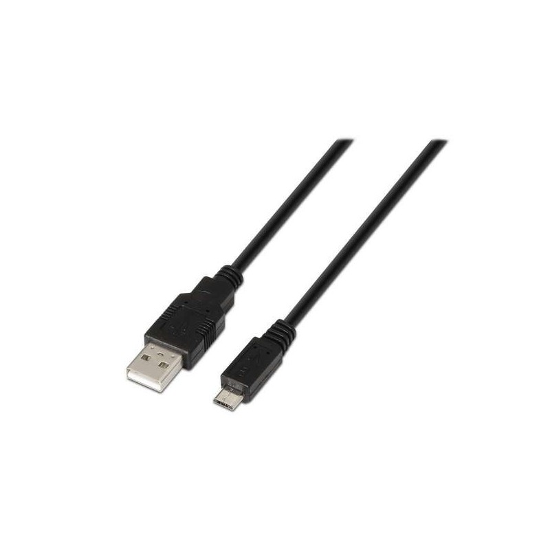 Cavo USB 2.0 Aisens - Tipo A maschio a Micro B maschio - 3,0 m - Colore nero Cavo USB 2.0 Aisens - Tipo A maschio a Micro B maschio - 3,0 m - Colore nero