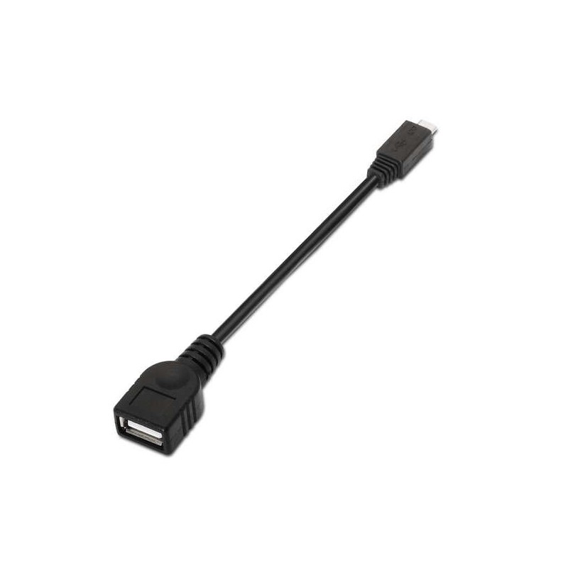 Cavo USB 2.0 OTG Aisens - Tipo Micro B Maschio-A Femmina - 15 cm - Colore Nero Cavo USB 2.0 OTG Aisens - Tipo Micro B Maschio-A Femmina - 15 cm - Colore Nero