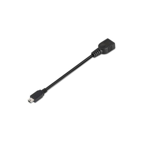 Aisens Cable USB 2.0 OTG - Tipo Mini B Macho-A Hembra - 15cm - Color Negro