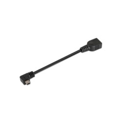 Cavo USB 2.0 OTG angolato Aisens - Tipo Mini B Maschio-A Femmina - 15 cm - Colore nero