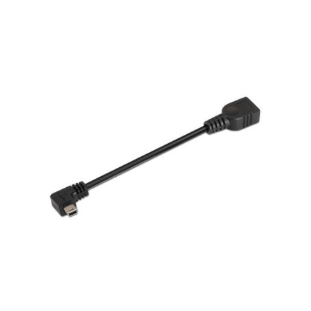 Cavo USB 2.0 OTG angolato Aisens - Tipo Mini B Maschio-A Femmina - 15 cm - Colore nero