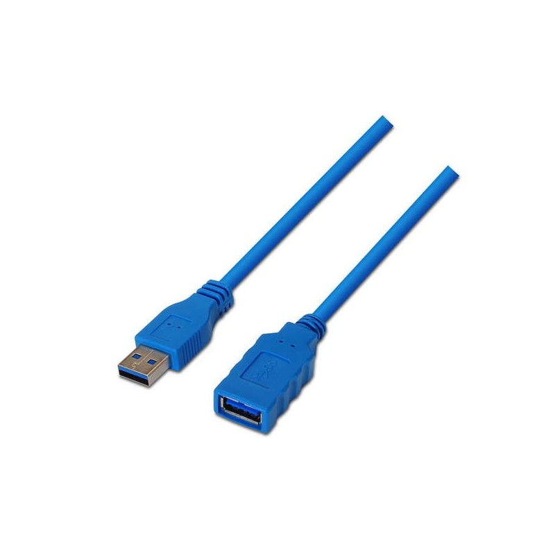 Cavo di prolunga USB 3.0 Aisens - Tipo A maschio a femmina - 1,0 m - Colore blu Cavo di prolunga USB 3.0 Aisens - Tipo A maschio a femmina - 1,0 m - Colore blu