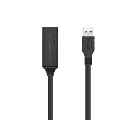 Aisens Cavo Prolunga USB 3.0 con Amplificatore e Alimentazione - Tipo A/MA/H - 10m - Colore Nero