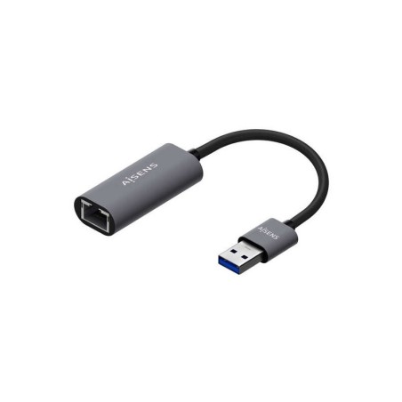 Convertitore Aisens USB 3.0 a Gigabit Ethernet 10/100/1000 Mbps - 15 cm - Grigio