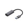 Convertitore Aisens USB 3.0 a Gigabit Ethernet 10/100/1000 Mbps - 15 cm - Grigio