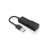 Convertitore Aisens USB 3.0 a Gigabit Ethernet 10/100/1000 Mbps - 15 cm - Nero