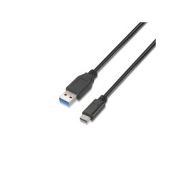 Aisens Cable USB 3.1 Gen2 10Gbps 3A - Tipo USB-C/M-A Macho - 1.0m - Color Negro