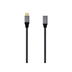 Aisens Cavo USB 3.2 GEN2x2 in Alluminio 20GBPS 5A 100W - TIPO USB-C/M-USB-C/H - 1.0M - Colore Grigio