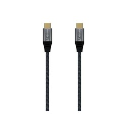 Cavo USB 3.2 Gen2x2 Aisens in alluminio 20Gbps 8K@30Hz 5A 100W E-Mark, tipo USB-C/M-USB-C/M - 0,6m - Colore Grigio