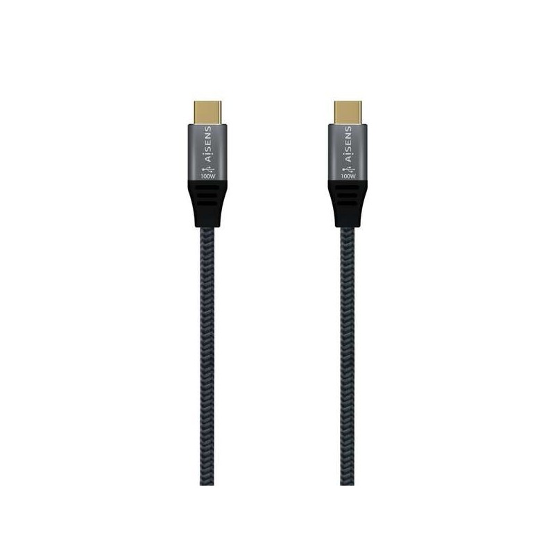 Cavo USB 3.2 Gen2x2 Aisens in alluminio 20Gbps 8K@30Hz 5A 100W E-Mark, tipo USB-C/M-USB-C/M - 0,6m - Colore Grigio Cavo USB 3.2 Gen2x2 Aisens in alluminio 20Gbps 8K@30Hz 5A 100W E-Mark, tipo USB-C/M-USB-C/M - 0,6m - Colore Grigio