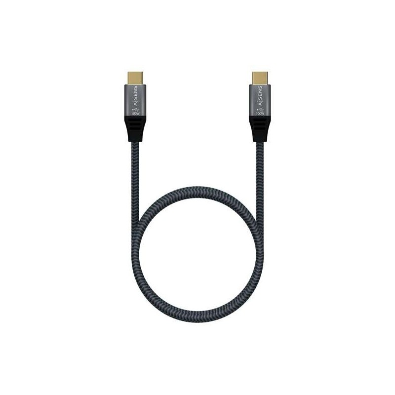 Cavo USB 3.2 Gen2x2 Aisens in alluminio 20Gbps 8K@30Hz 5A 100W E-Mark, tipo USB-C/M-USB-C/M - 1,0m - Colore Grigio Cavo USB 3.2 Gen2x2 Aisens in alluminio 20Gbps 8K@30Hz 5A 100W E-Mark, tipo USB-C/M-USB-C/M - 1,0m - Colore Grigio