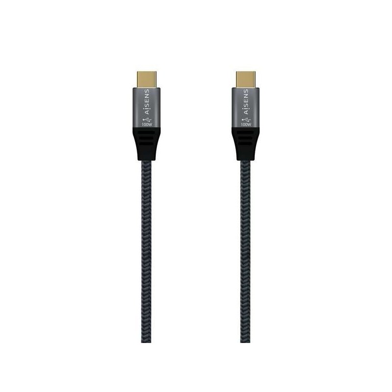Cavo USB 3.2 Gen2x2 Aisens Alluminio 20Gbps 8K@30Hz 5A 100W E-Mark, Tipo USB-C/M-USB-C/M - 1.5m - Colore Grigio Cavo USB 3.2 Gen2x2 Aisens Alluminio 20Gbps 8K@30Hz 5A 100W E-Mark, Tipo USB-C/M-USB-C/M - 1.5m - Colore Grigio