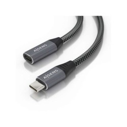 Aisens Cavo USB 3.2 GEN2x2 in Alluminio 20Gbps 8K@30Hz 5A 100W - Tipo USB-C/M-USB-C/H - 1.5m - Colore Grigio
