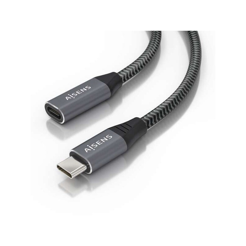 Aisens Cavo USB 3.2 GEN2x2 in Alluminio 20Gbps 8K@30Hz 5A 100W - Tipo USB-C/M-USB-C/H - 1.5m - Colore Grigio Aisens Cavo USB 3.2 GEN2x2 in Alluminio 20Gbps 8K@30Hz 5A 100W - Tipo USB-C/M-USB-C/H - 1.5m - Colore Grigio