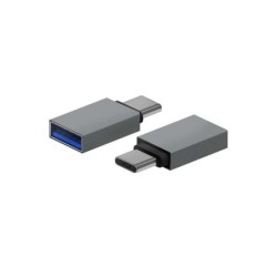 Adattatore Aisens Mini USB 3.2 GEN1 3A in alluminio - Tipo USB-C/MA/H - Colore Grigio