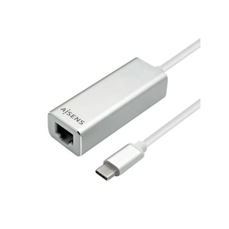 Aisens Conversor USB3.1 GEN1 USB-C a Ethernet Gigabit 10/100/1000 Mbps - Color Negro